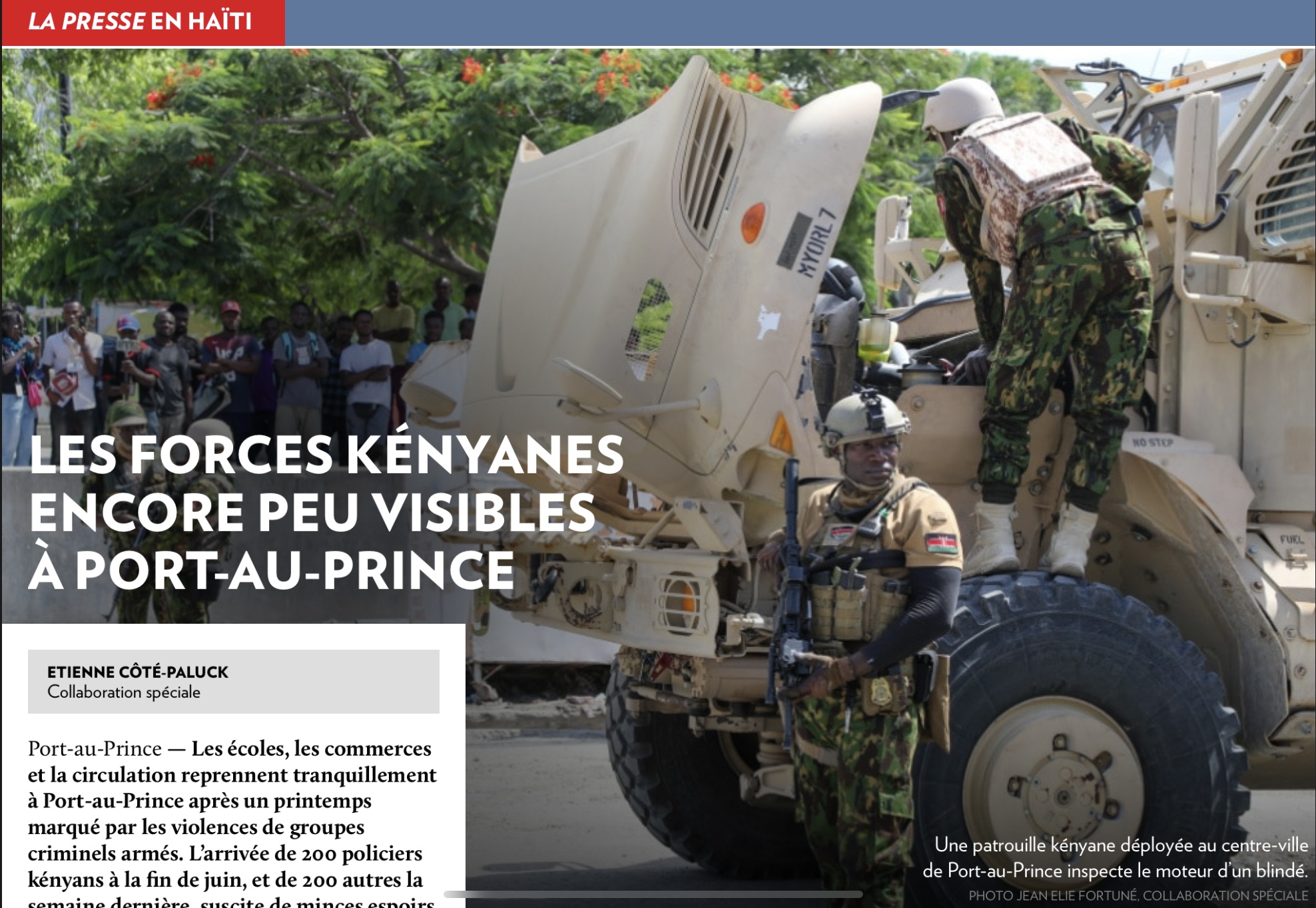 La Presse en Haïti | Les forces kényanes encore peu visibles à Port-au-Prince